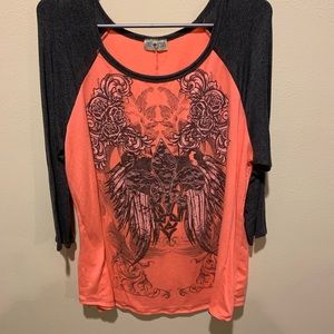 Plus size 3/4 sleeved women’s shirt